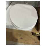 Soft-Close White Elongated Toilet Seat