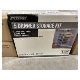 34" x 17" 5-Drawer Wire Rack Storage Kit