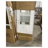 32" x 76" Steel RH 1/2 View Exterior Door in White