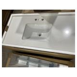37" x 19" Single Sink Vanity Top in Gloss White