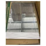 33.5" x 22" Bathroom Mirror w White Accent Trim