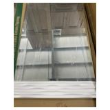 33.5" x 22" Bathroom Mirror w White Accent Trim