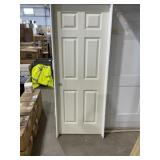 30" x 80" RH 6-Panel MDF Interior Door in Tan