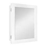 15-1/4" x 26" White Medicine Cabinet with Mirror