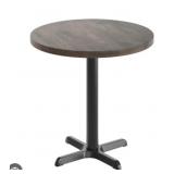 R-T-A 30" Dark Oak Round Bar Height Wood Table x2
