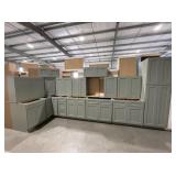 15Pc 30" Silvercreek Fresh Sage Shaker Kitchen