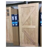 36" x 80" Cedar K-Style Barn Door w/ Hardware x2