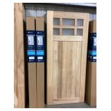 36" x 80" Cedar 6-Lite Barn Door w/ Hardware