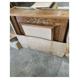 37"W Fireplace Manel Insert in Glossed Oak