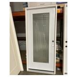36" x 80" LH Steel Full-View Exterior Door-White