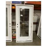 36" x 80" RH Steel Full-View Exterior Door-White