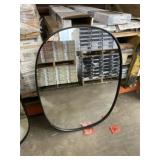 27" x 36" Wall-Mount Mirror w Black Metal Frame