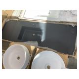 Aquabella Black Wall Mounted Countertop Sink