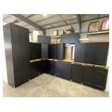 15Pc 36" Silvercreek Matte Black Shaker Kitchen