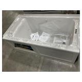 60" x 32" RH 8-Jet Fiberglass Bathtub in White