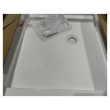 32" x 32" Textured Shower Base in White