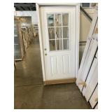 36" x 80" RH Primed 1/2-View Exterior Door