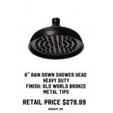 6" Rain Down Shower Head