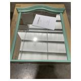 33" x 28" Arch-Top Framed Wall Mirror in Blue