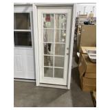 32" x 80" LH 10-Lite Fiberglass Ext. Door-White