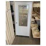 36" x 80" RH Steel 3/4 View Ext. Door in White