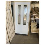 36" x 80" LH Steel 3/4 View Ext. Door in White