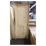 30" LH unfinished arch top pine door 30" LH unfinished arch top pine door