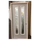 36" LH twin lite door with decorative glass 36" LH twin lite door with decorative glass