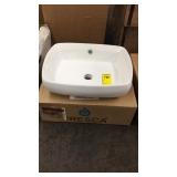 White porcelain sink. 18" x 14" White porcelain sink. 18" x 14"