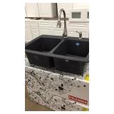 8" Franke Black Double bowl sink w/faucet 8" Franke Black Double bowl sink w/faucet