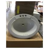 Jasmine White Oval Lavatory Sink x 2