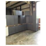 15 piece gray kitchen cabinet set