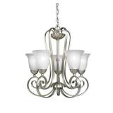 KICHLER 1827NI 5 LIGHT CHANDELIER NICKEL