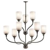 KICHLER 43652OZ 9 LIGHT CHANDILER BRONZE