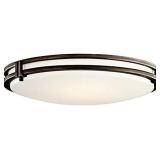 KICHLER 10827OZ FLUSH CEILING LIGHT BRONZE X