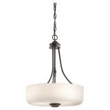 KICHLER 43653OZ 3 BULB PENDANT LIGHT BRONZE
