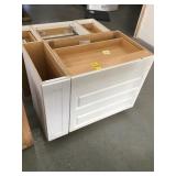 2 White Base Cabinets One $