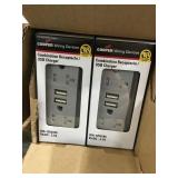 Gray Combination USB Receptacles x 10