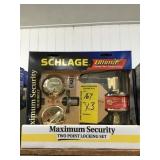 Schlage door handle and deadbolt x 3