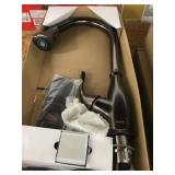 Single metal lever handle kitchen faucet