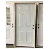 36" LH Exterior Six Panel Door