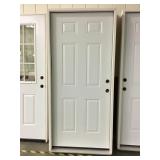 36" LH Exterior Six Panel Door