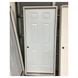 36" RH Exterior Six Panel Door