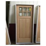 36" RH Wood Exterior 3/4 Six Light Door