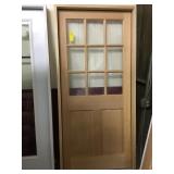 36" RH Wood Exterior Nine Light Door