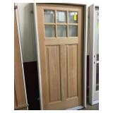36" LH Wood Exterior 3/4 Six Light Door