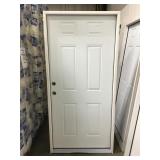 36" RH Exterior Six Panel Basement Door
