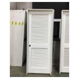 30" RH Interior Primed Pine Louver Door