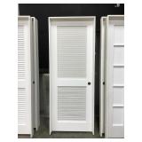 30" LH Interior Primed Pine Louver Door