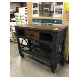 Whalen industrial metal and wood workbench